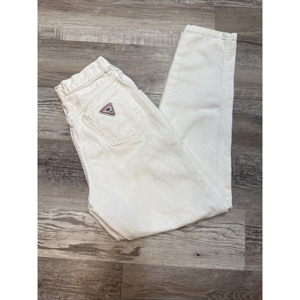 Vintage Palmetto's White‎ High Rise Tapered Button Fly jeans Mom Sz 9